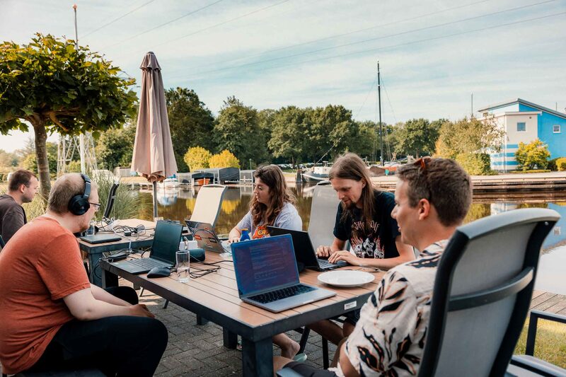 Het team samen tijdens het Summercamp