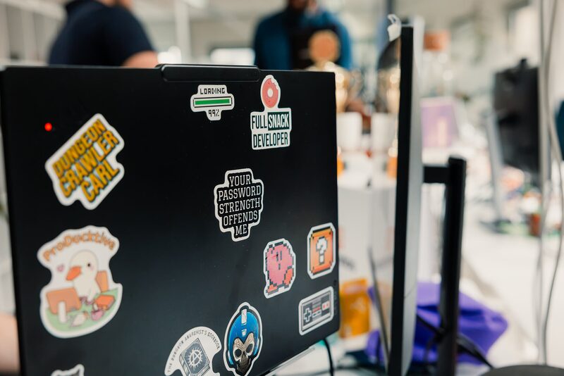 Laptop vol stickers